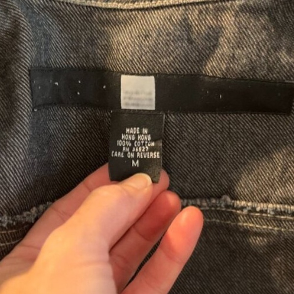 Marithe François Gerbaud Y2K Dark Denim Jacket Medium Vintage - Picture 8 of 9